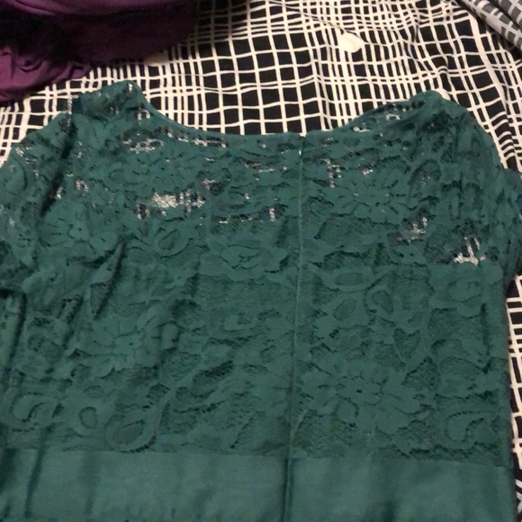 Green lace party dress retro - Picture 3 of 4